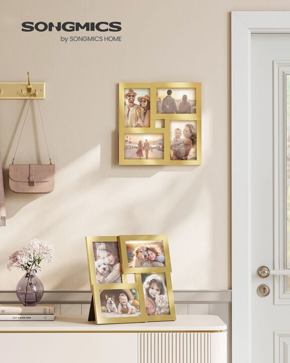 4x6 Collage Picture Frames, Family Photo Collage Frame Set of 4 for Wall Decor