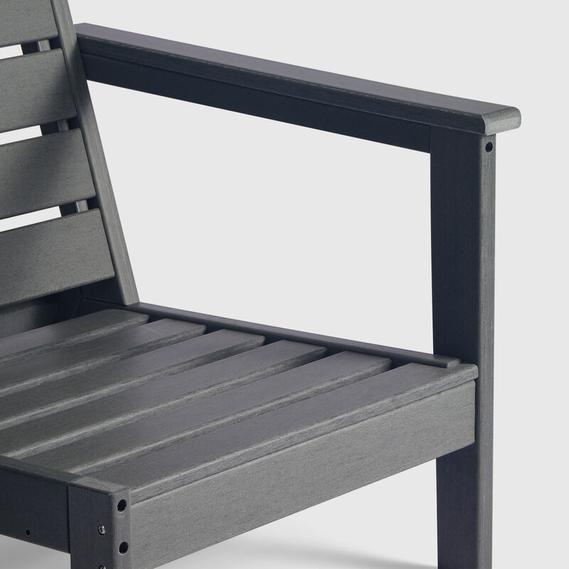 WestinTrends Outdoor Patio HDPE Deep Seating Sectional Loveseat