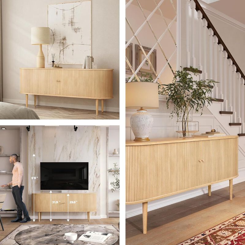 SLIDDO 71 Sideboard with sliding doors.