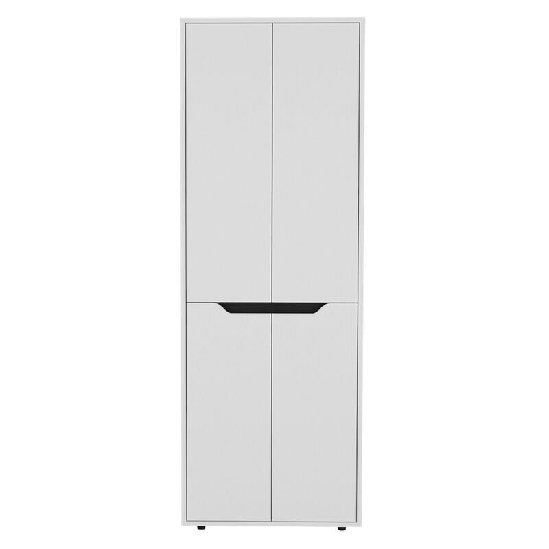 Herrin Storage Cabinet Kitchen Pantry With Four Doors and and Five Interior Shelves