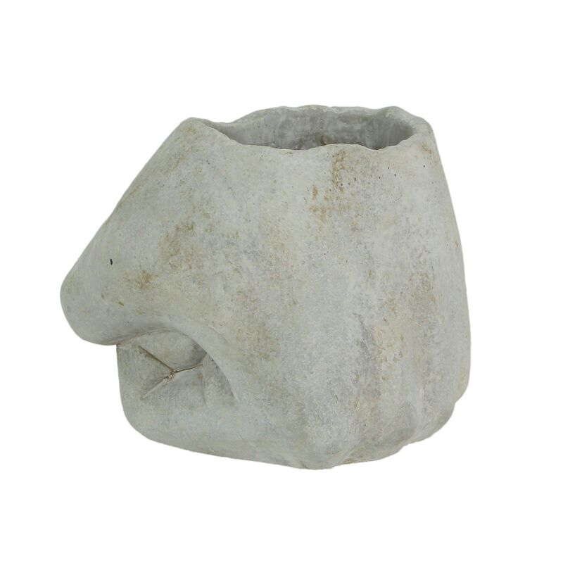 7 Inch Diameter Fist Bump Hand Concrete Plant Pot Planter Candle Holder image number 2