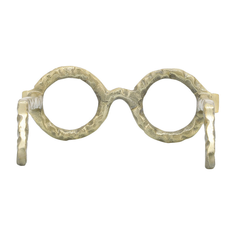 Aluminum Glasses Sculpture, Gold image number 3