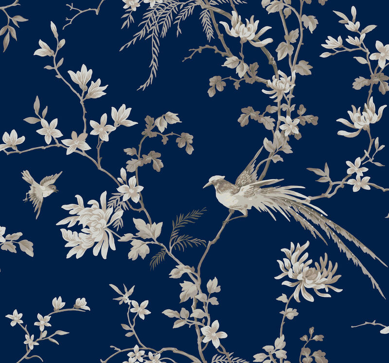 Bird & Blossom Chinoserie Wallpaper image number 1