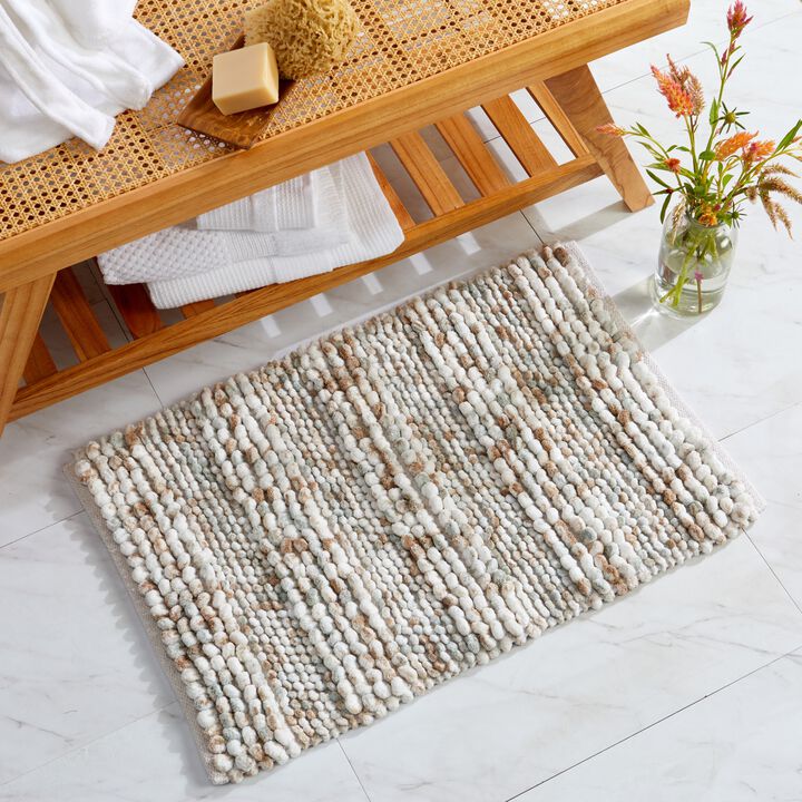 Market & Place Microfiber Textured Plush Bath Rug