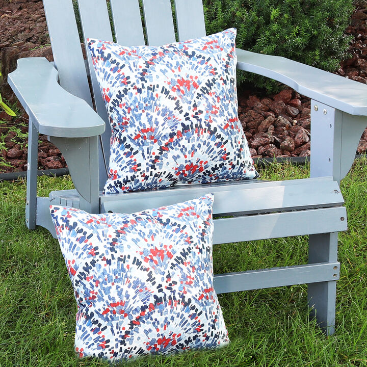 Sunnydaze Outdoor Square Decorative Throw Pillow - Beige - Set of 2