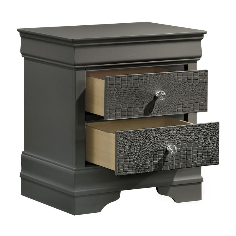 Virestiq Textured 2-Drawer Nightstand image number 7