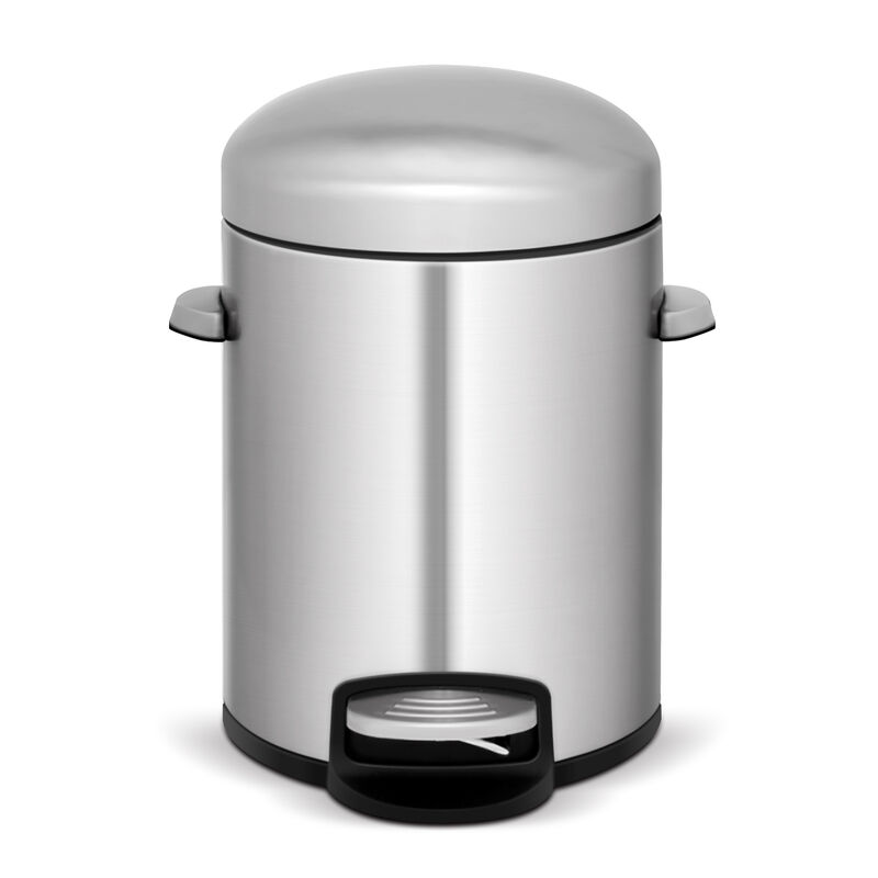 8 Gallon and 1.3 Gallon Step-On Stainless Steel with Lids