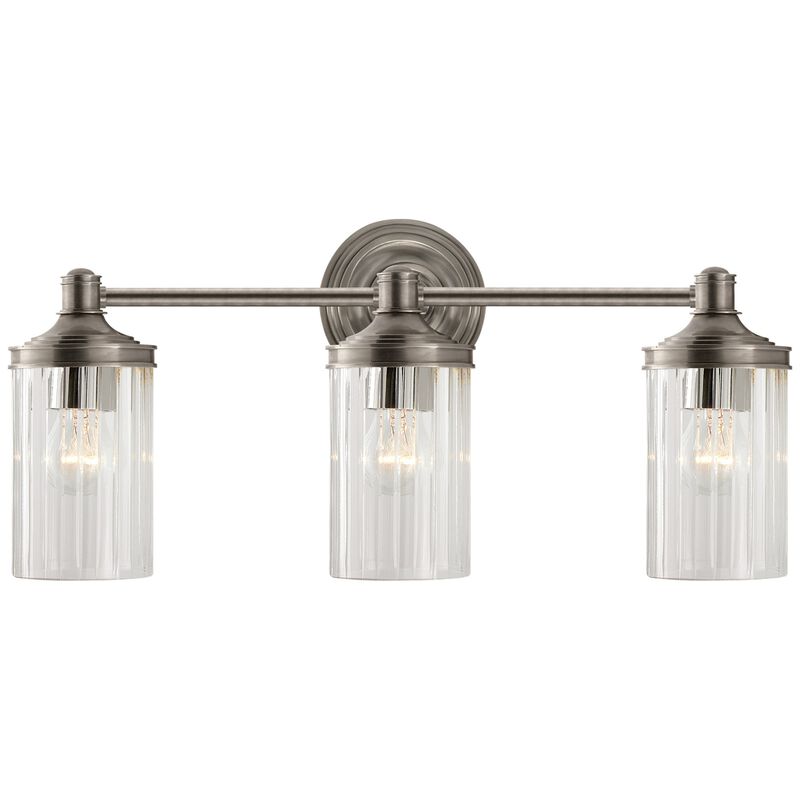 Ava Triple Sconce in Antique Nickel