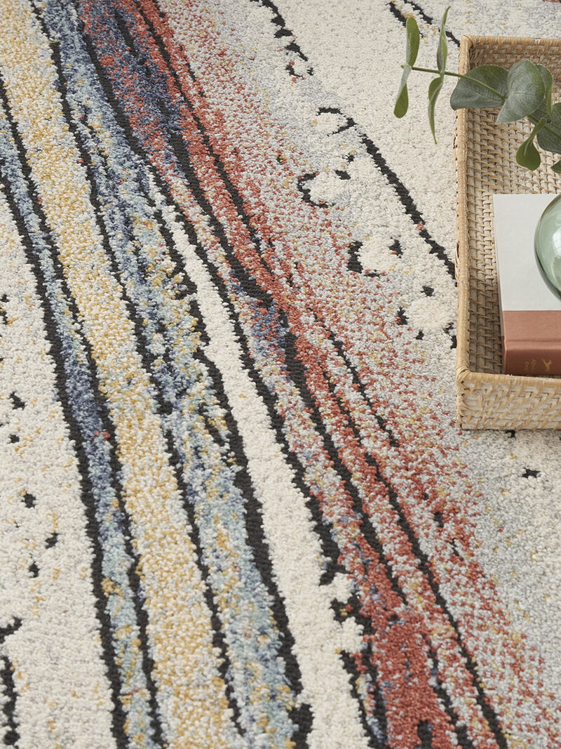 Motion MTT01 Ivory/Multicolor 5'3" x 7' Rug