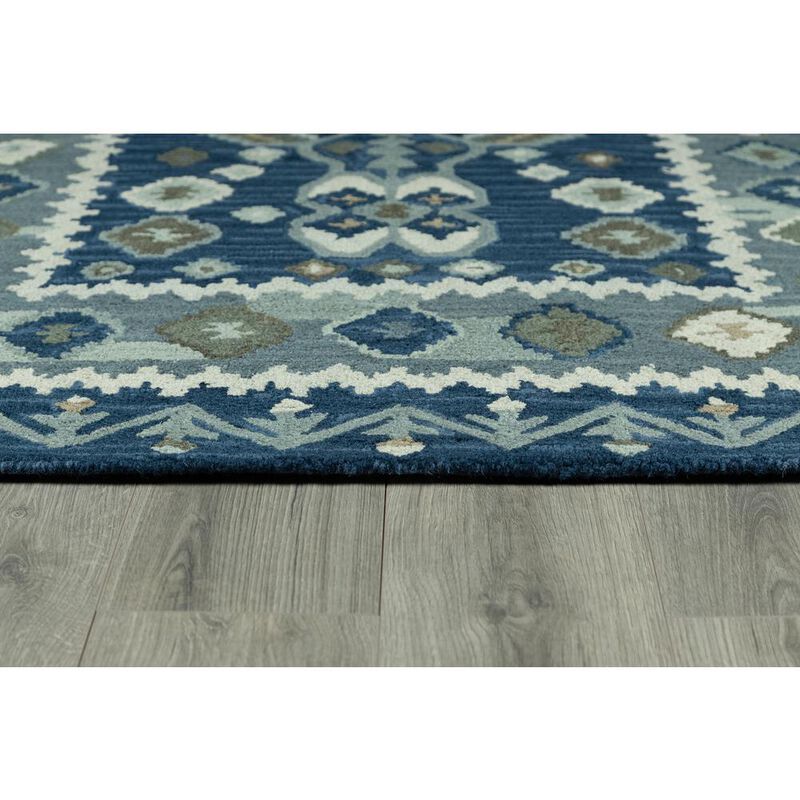 Momeni Traditional Rectangle Area Rug, Blue, 5' X 8'