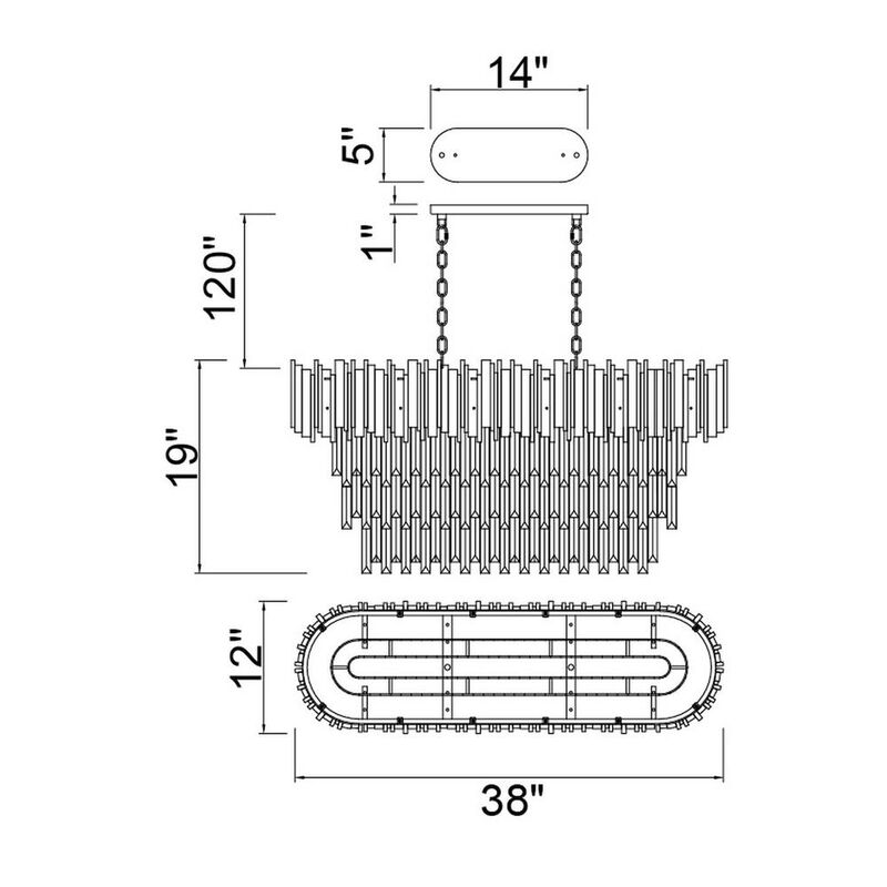 CWI Lighting Deco 9 Light Pool Table Light With Medallion Gold Finish