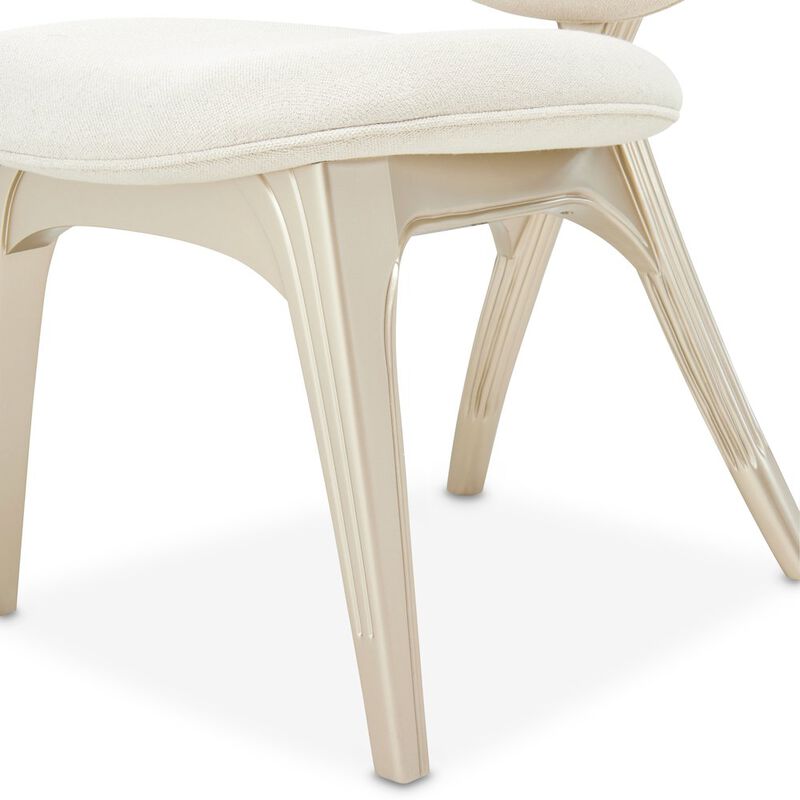 Michael Amini Camellia Field Vanity Chair - Caramel image number 8