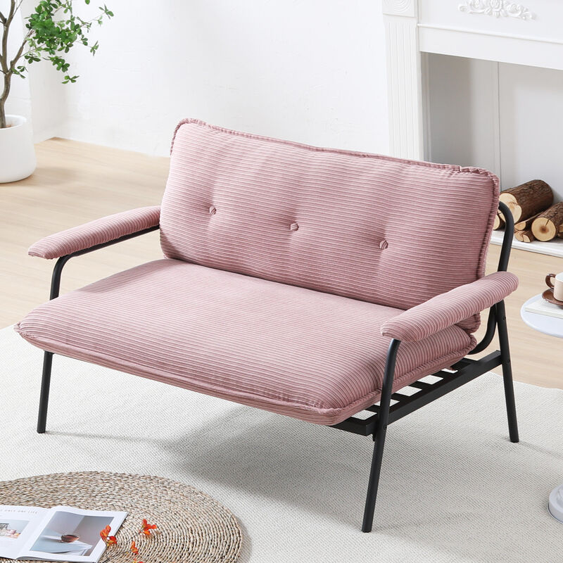 Merax Compact 2-Seater Retro-Modern Sofa image number 2