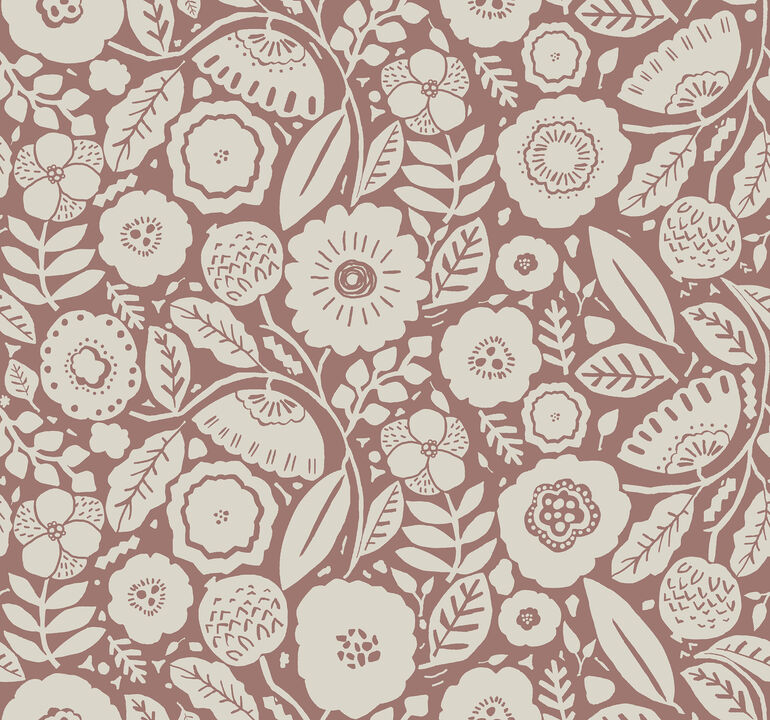Camille Blossom Vintage Rose Wallpaper