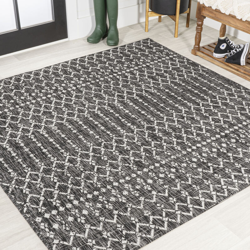 Ourika Moroccan Geometric Textured Weave Area Rug