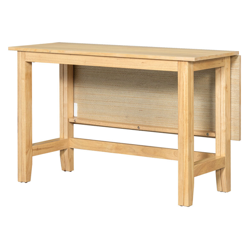 Tubtix Farmhouse Wood Extendable Dining Table image number 8