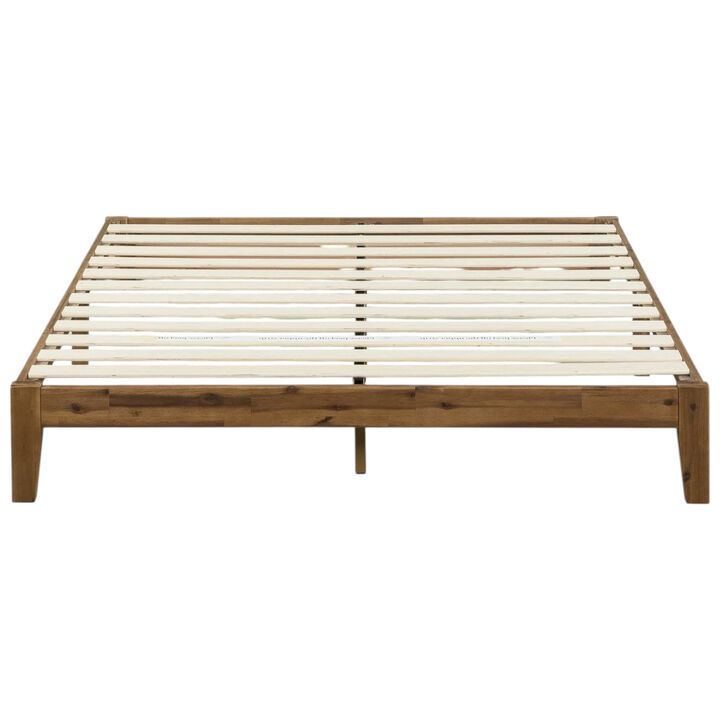 Minimal Design Solid Wood Bed Frame – Modern Platform Style for a Clean Look