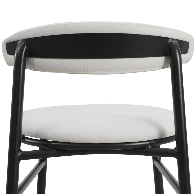 LeisureMod Lume Collection Modern Bar Stool