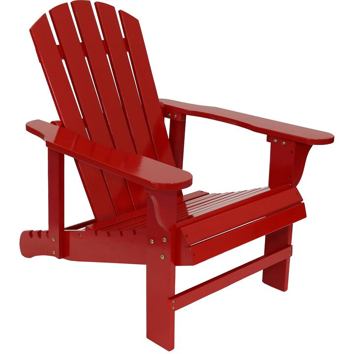 Sunnydaze Fir Wood Adirondack Chair with Adjustable Back