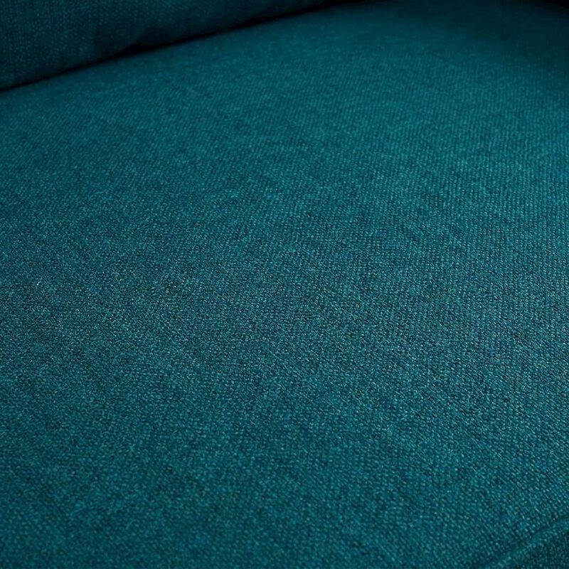 Fabric-Upholstered Small Loveseat Sofa for Bedroom and Living Room, Teal image number 5