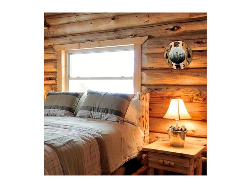 Wooden Black Bear Rustic Charm Wildlife Wall Clock 15 Inch Silent Wood image number 3