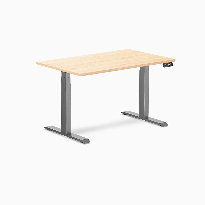 Desky Dual Hardwood Sit Stand Desk image number 0