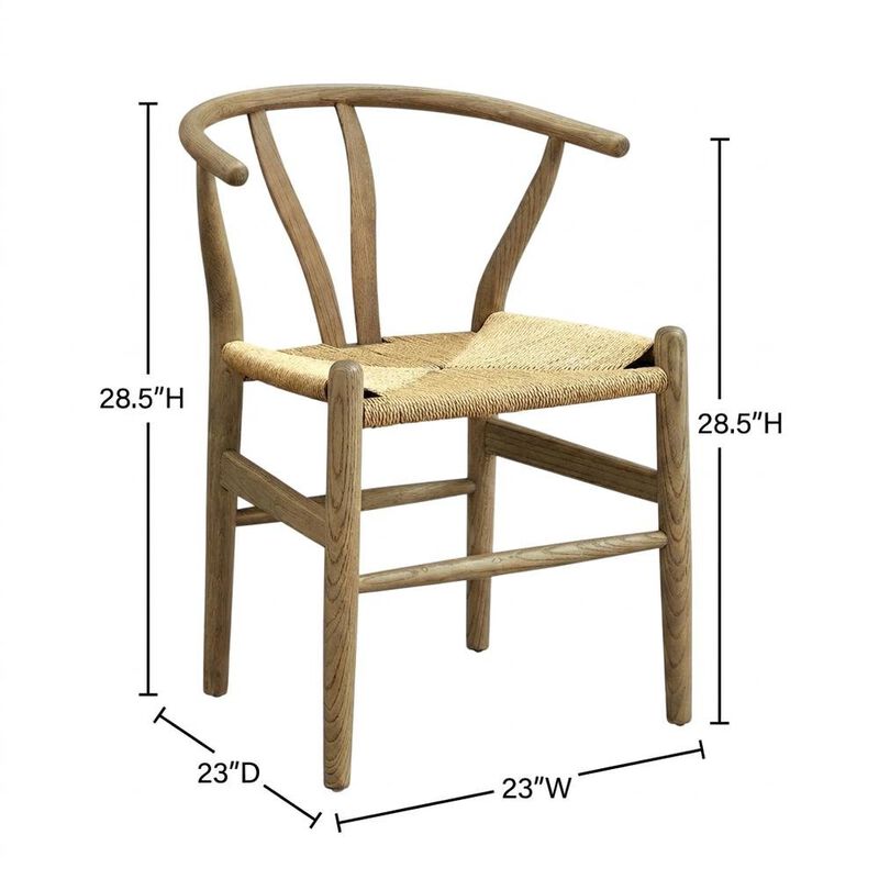 Wood Dining Chair with Slatted Backrest for Kitchen and Dining Room, Black Black image number 2