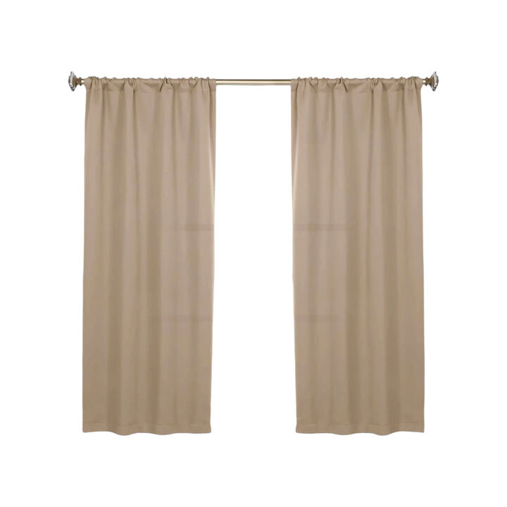 Blackout Curtain Set of 2, Solid Window Drapes for Bedroom and Living Room