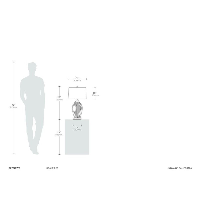 NOVA OF CALIFORNIA Santa Clara Table Lamp - Weathered Brass