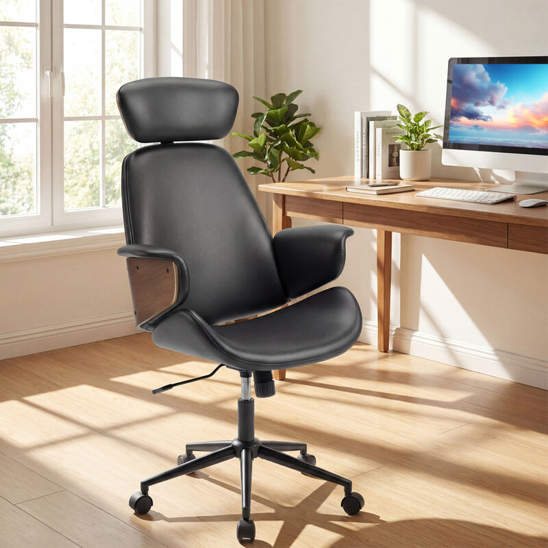 Ergonomic Office Chair with Headrest and Adjustable Height for Home Office image number 1