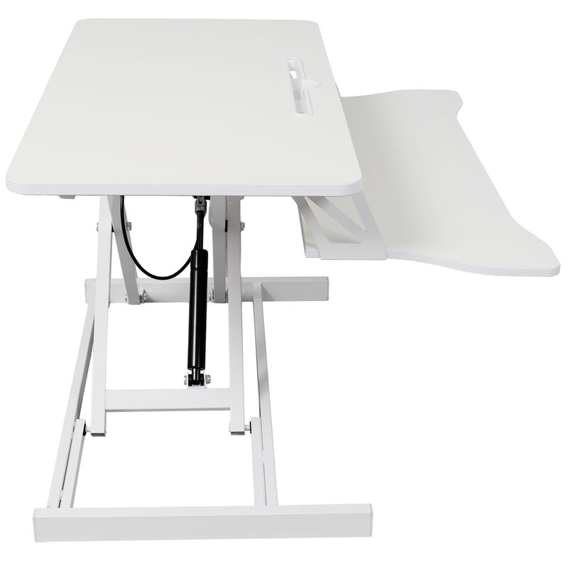 GOODSILO Ergonomic Adjustable Height Standing Desk Converter with Keyboard Tray for Home Office Workstations and Computer Monitors image number 6