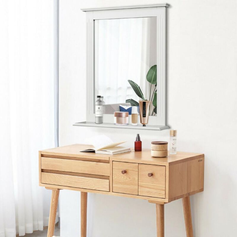 Hivvago Wall-Mounted Multipurpose Vanity Mirror with Shelf