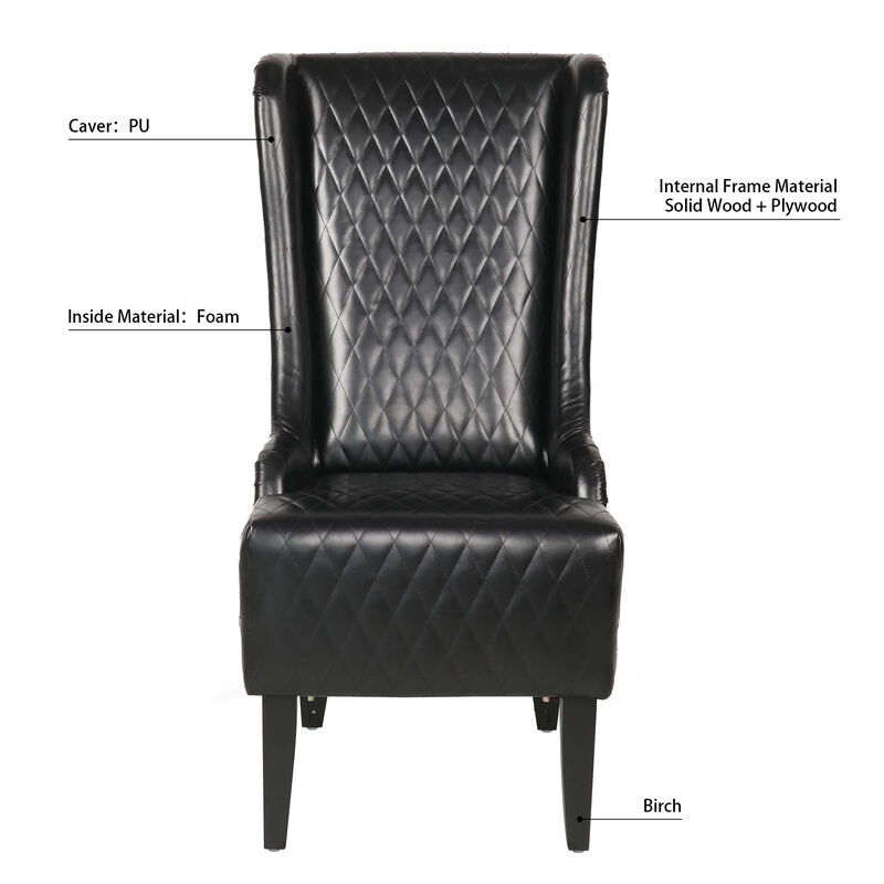 Montzi  Faux Leather Accent Chair image number 6