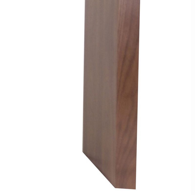 Joey 60 Inch Modern Bar Table, Lacquered Brown Finish, Composite Wood Frame