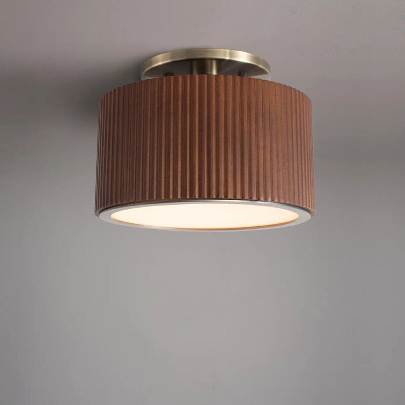 NOVA OF CALIFORNIA Tambo Semi-Flush Mount Ceiling Light - Dark Walnut