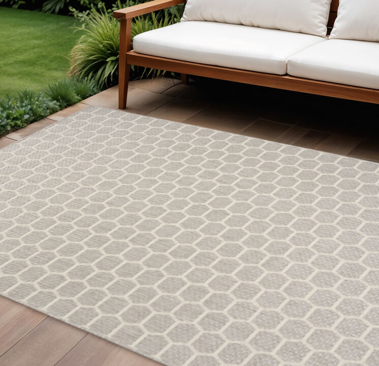 HomeRoots Geometric Indoor Outdoor Area Rug