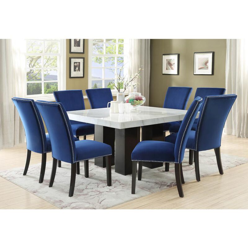 Camila Blue Velvet Dining Chair