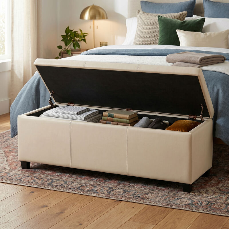Simpli Home Avalon Storage Ottoman Bench image number 2