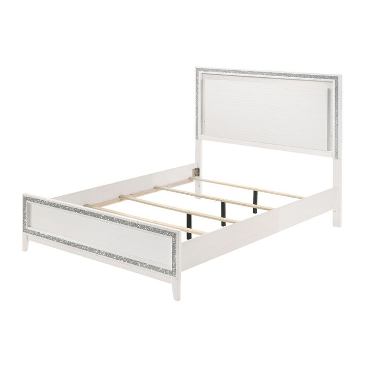 Haiden Queen Bed, LED & White Finish