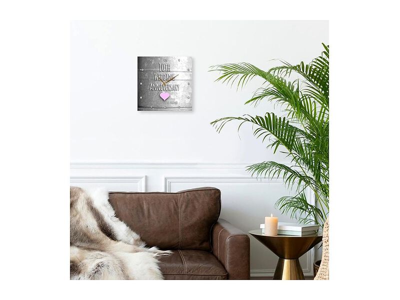 Wedding Tin Celebrating Years Together Wall Clock 15 Inch Home Decor image number 2