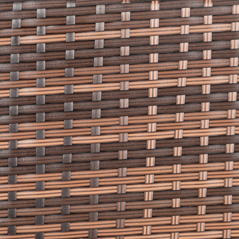 Set of 2 Patio Wicker Barstools Outdoor Bar Height Chairs with Cushions & Footrests for Patio, Porch, or Balcony