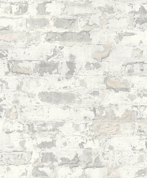 The Bricks And More Industrial Chic Motif Silver Grey Wallpaper BB51120