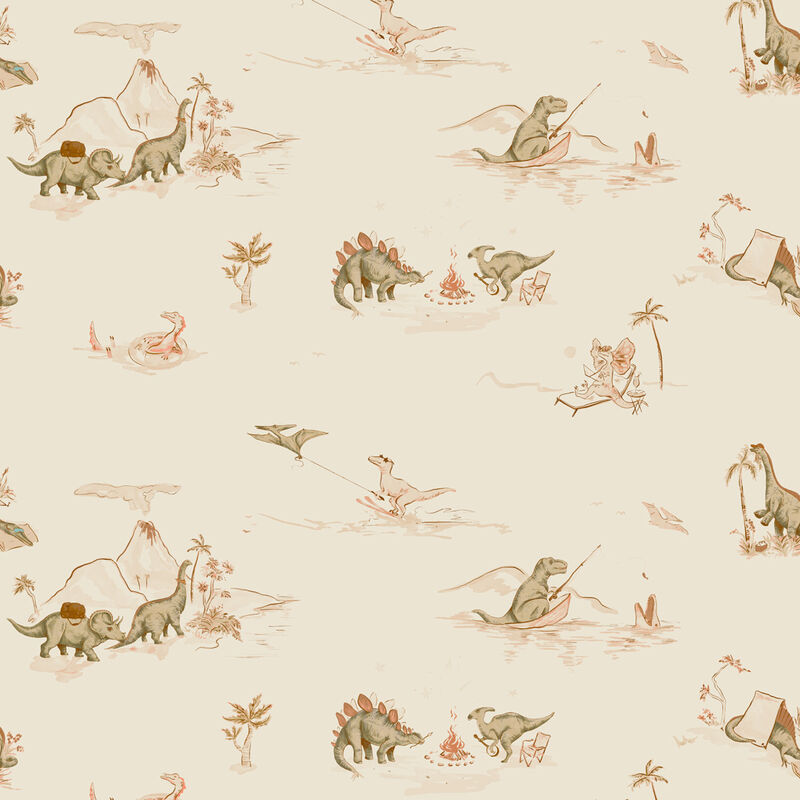 Dino Camp Peel & Stick Wallpaper image number 0