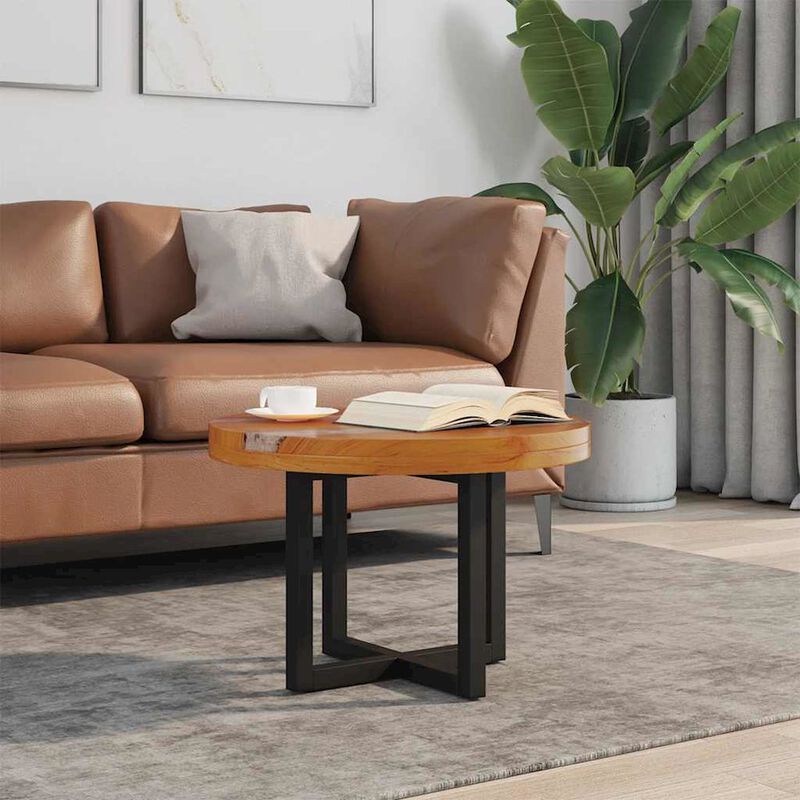 Coffee Table Multicolor Solid Teak Wood, Mango Wood, Resin Medium