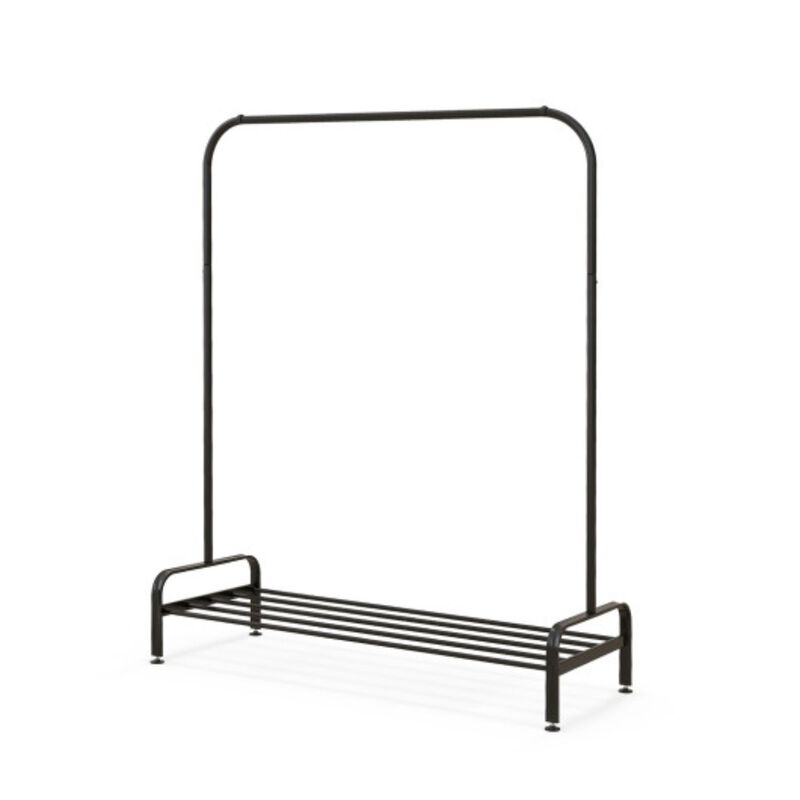 Heavy Duty Clothes Stand Rack with Top Rod and Lower Storage Shelf image number 1