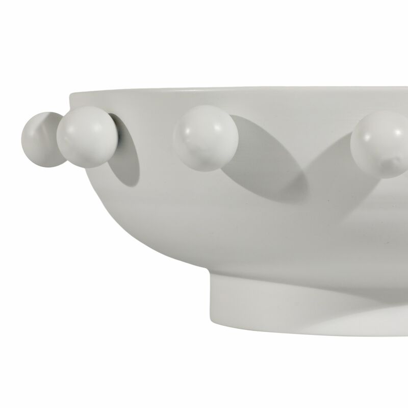 11" Hobnail Bowl, White image number 2