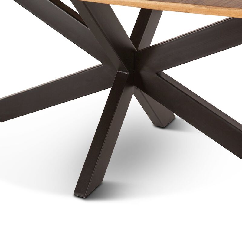 World Interiors Santa Margherita 82 Dining Table in Mango Wood and Iron