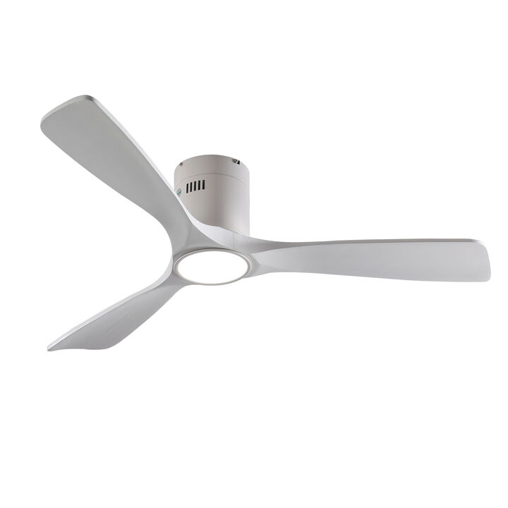 ELEMENT ACE 52 Inch Solid Wood Ceiling Fan with Dimmable LED Light Kit, Reversible Quiet 6-Speed DC Motor, Remote Control for Patio, Living Room, Bedroom, Office Use