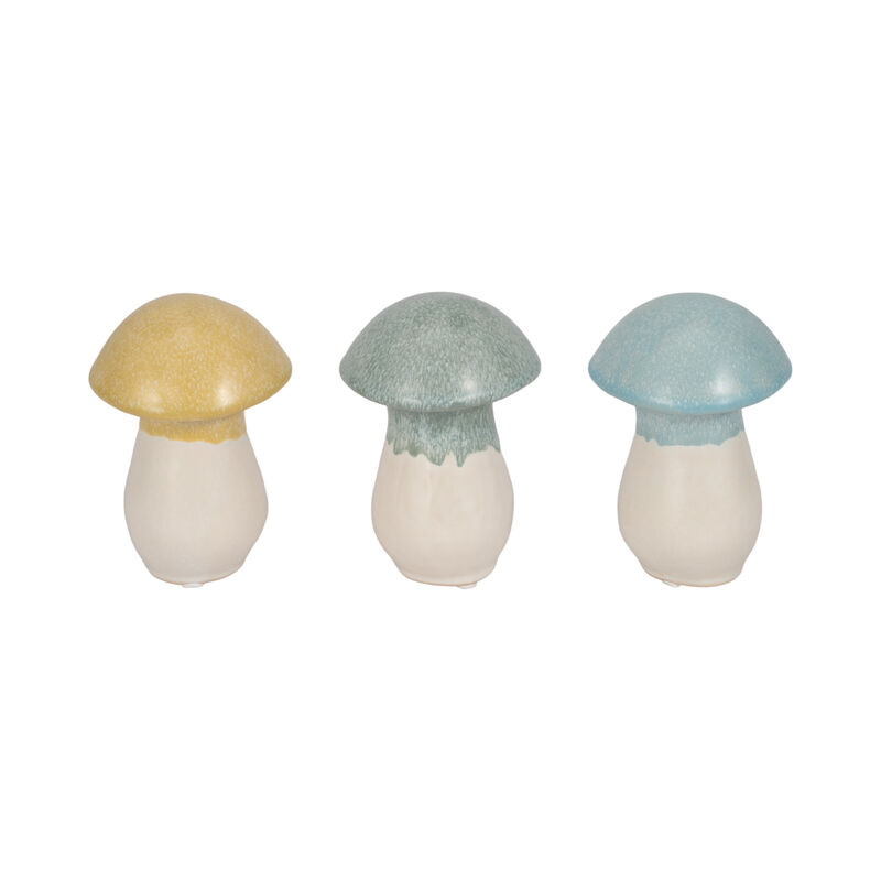 S/3,  5" Colorful Top Mushrooms, Multi image number 0