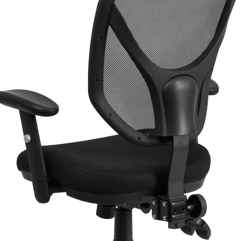Sam Mid-Back Mesh Multifunction Swivel Ergonomic Task Office Chair with Adjustable Arms image number 9
